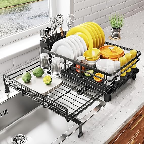 Expandable Dish Drying Rack, Stainless Steel