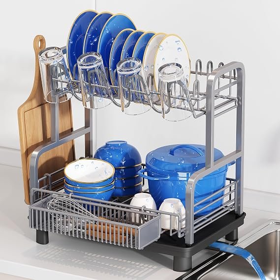 MAJALiS Dish Drying Rack with Drainboard