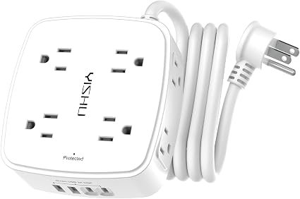 YISHU Surge Protector, 8 Outlets + 4 USB