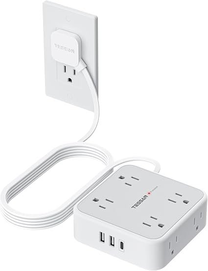 TESSAN Surge Protector, 900J, 10ft